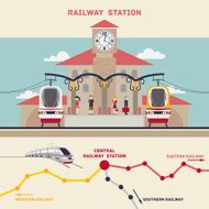 Railway station illustration