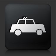 Black Square Button with Taxi Icon
