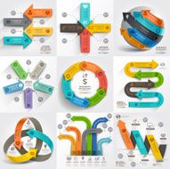 Arrows business marketing infographic template N3