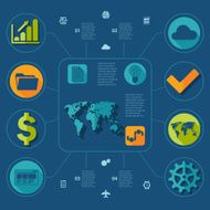 business flat infographic N122