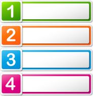 Vector four banners