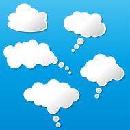 Vector white clouds