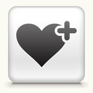 White Square Button with Add Favorite Icon