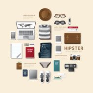 Infographic fashion design flat lay idea Vector illustration N2