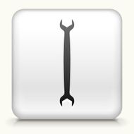 White Square Button with Wrench Icon