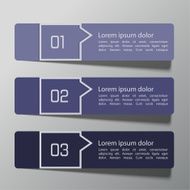 Modern design template from paper and pointers