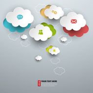 Cloud Computing with icon set N2