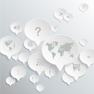 Abstract Paper speech bubbles background