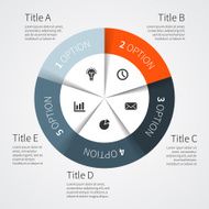Modern vector info graphic for business project N193