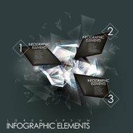 vector abstract twinkle gem infographic elements