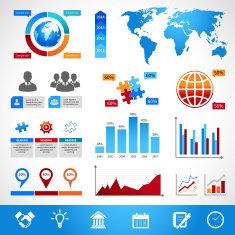 Business Infographics Layout Design Elements