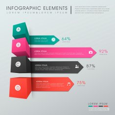 abstract bar chart infographics N12
