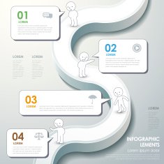 abstract flow chart infographics N16
