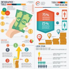 Business info graphic design on clean background vector N2