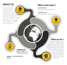 Corporate background with icons for the introduction of company