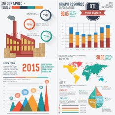 Industry info graphic design on clean background vector