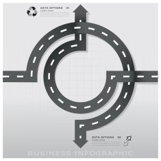 Road And Street Traffic Sign Business Infographic Design Template N3