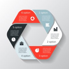 Modern vector info graphic for business project N166