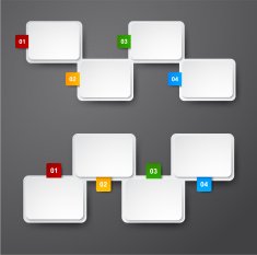 Numbered infographics list design N4
