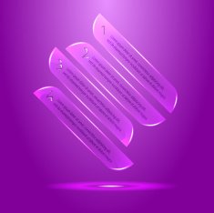 Glass background Transparent glass plates Vector illustration