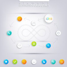 Modern infographic design with place for your text N3