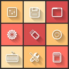Vector design flat icons N6
