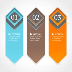 Modern vertical option banners