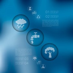 ecology infographic with unfocused background N41