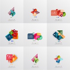 Set of paper graphic layouts N57