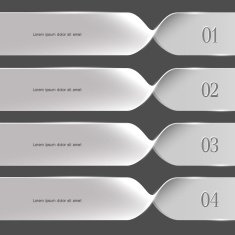 White spiral options banners