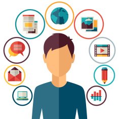 Blog concept illustration in flat design style N2
