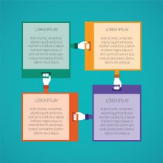 Abstract vector 4 steps infographic template N4
