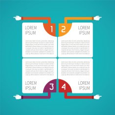 Abstract vector 4 steps infographic template N5