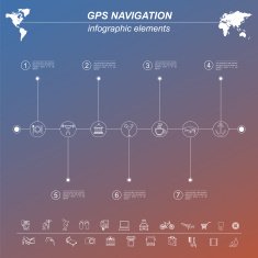Global Positioning System navigation Infographic template N9
