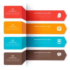 Modern arrow elements for infographics