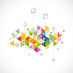 Abstract colorful and creative triangle background vector illustration N2