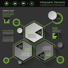 abstract hexagonal infographics