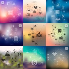 business infographic with unfocused background N165