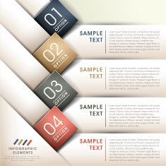 vector abstract 3d paper infographics N34