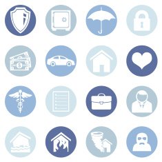 Vector Set of Insurance Icons N10