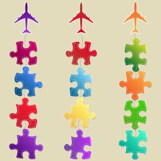 Colorful Modern Template Design Banner with Airplane