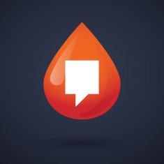 Blood drop icon with a tooltip N2