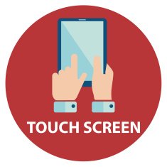 Mobile phone and digital tablet using with hand touching screen