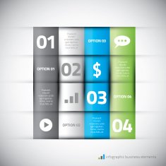 Modern infographic elements with icons vector illustration