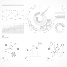 Infographic elements in grey