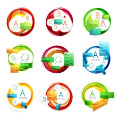 Web design circle boxes for web promotion N3