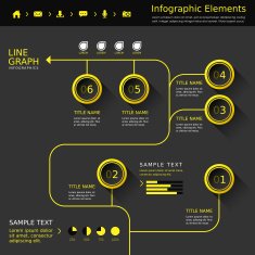 abstract flow chart infographics N21