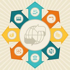 Conceptual banking and business infographic N2