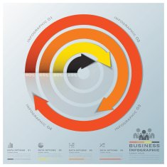 Modern Curve Arrows Business Infographic N3