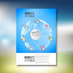 Infographic with colored circles Brochure flyer or report for business N3
